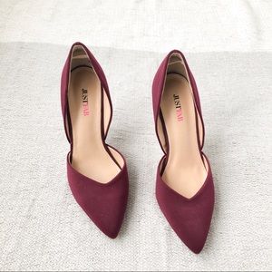 Burgundy pumps